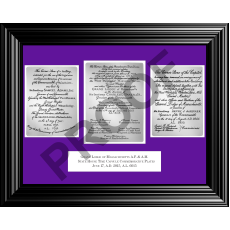 Framed Print State House Cornerstone Plates